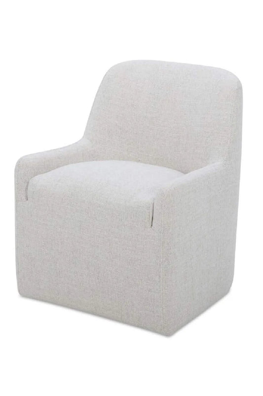 Luxury Wheeled Modern Dining Armchair European Style for Villa