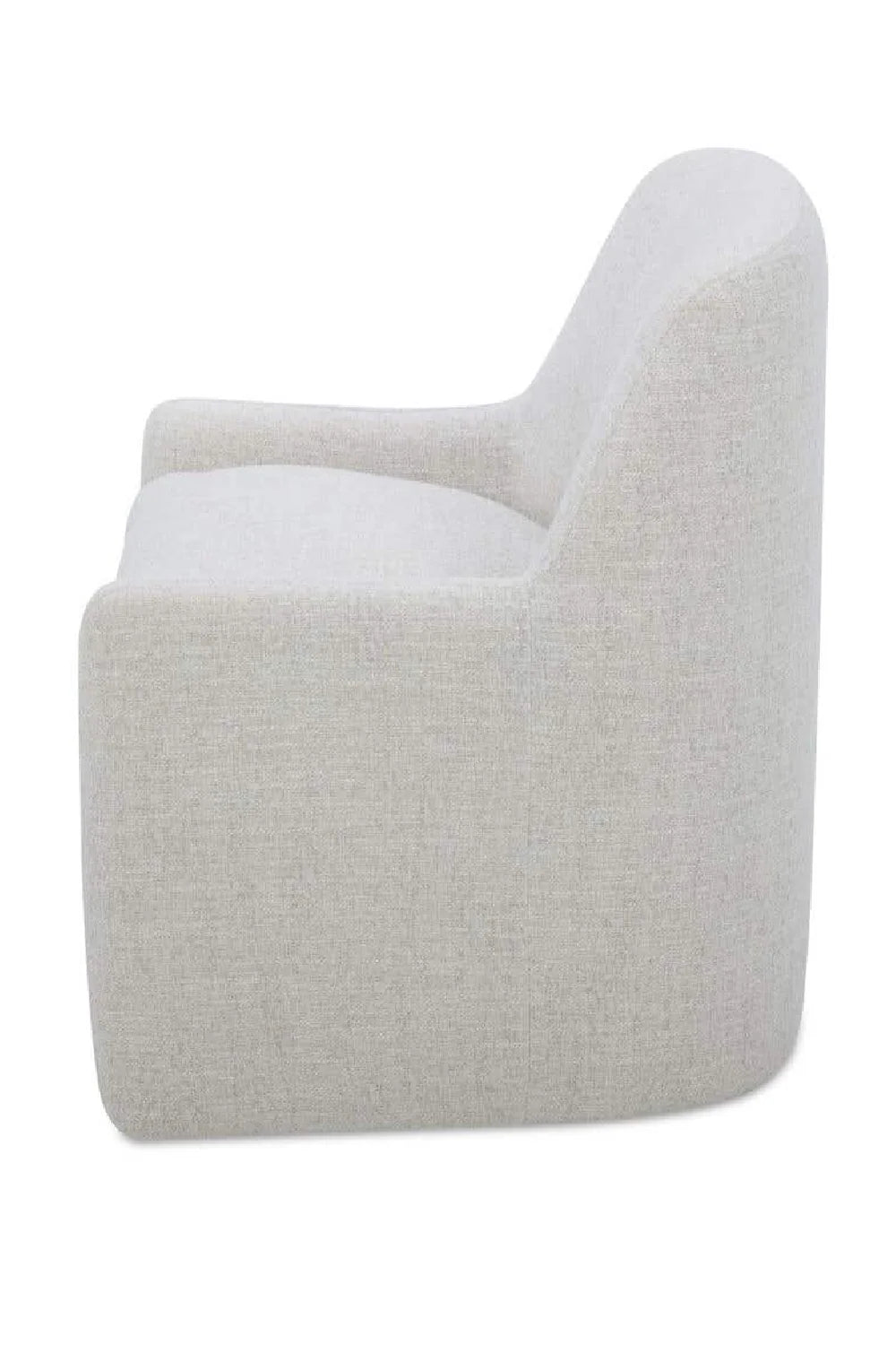 Luxury Wheeled Modern Dining Armchair European Style for Villa