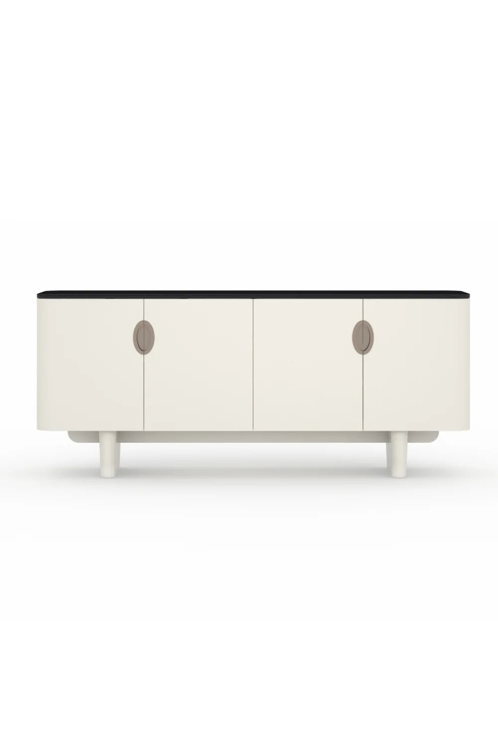 Luxury White 4-Door Sideboard European Style for Villa