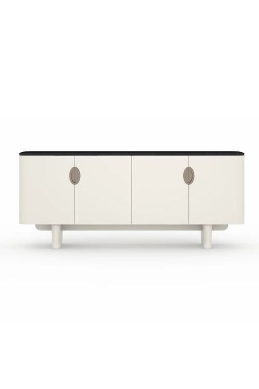 Luxury White 4-Door Sideboard European Style for Villa