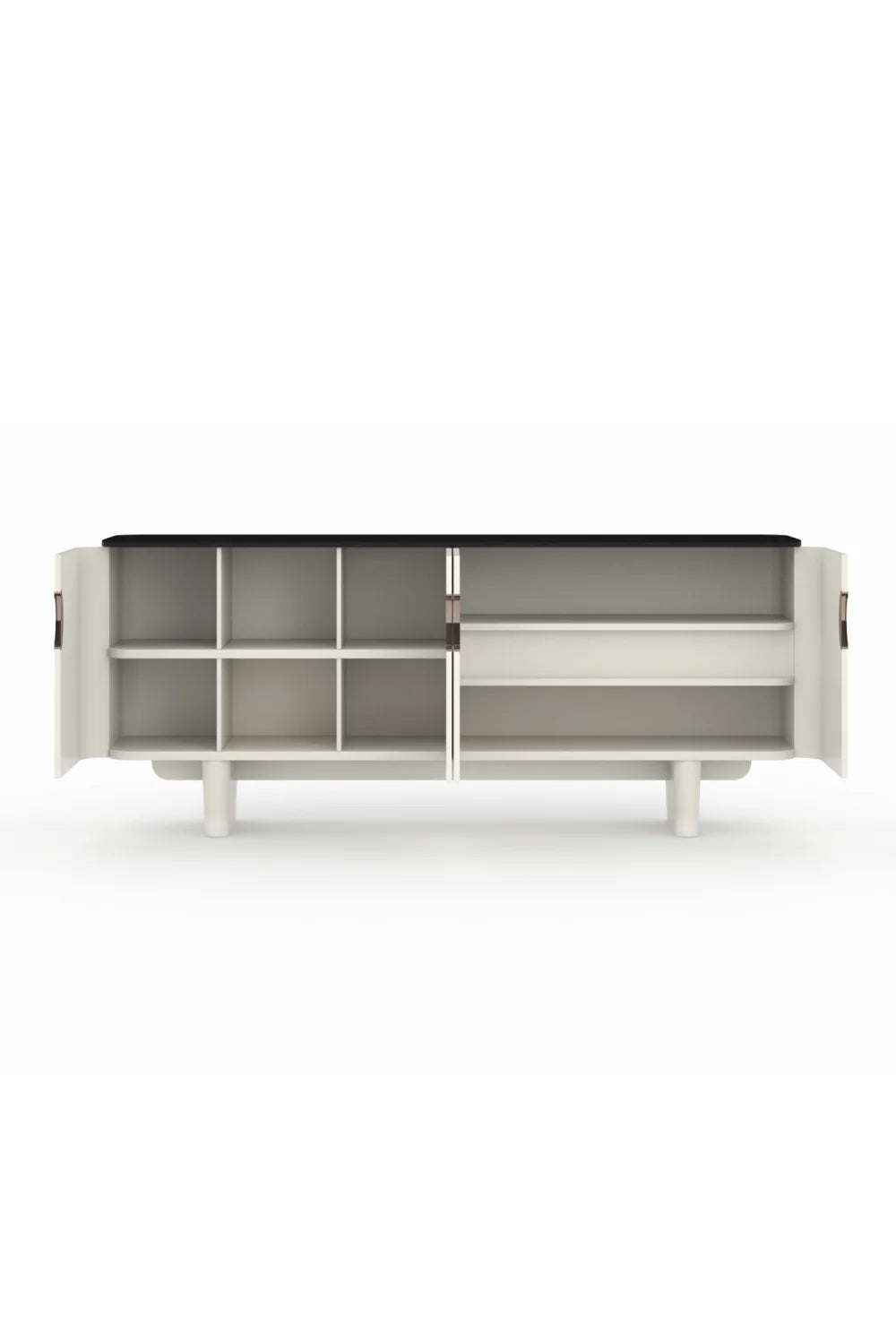Luxury White 4-Door Sideboard European Style for Villa