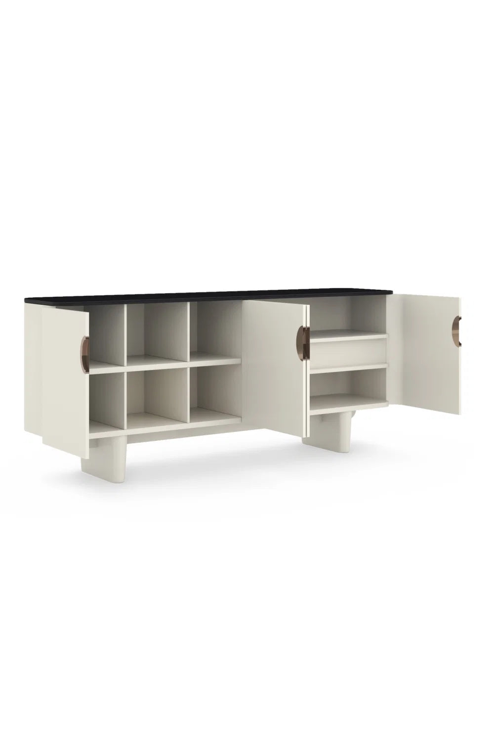 Luxury White 4-Door Sideboard European Style for Villa