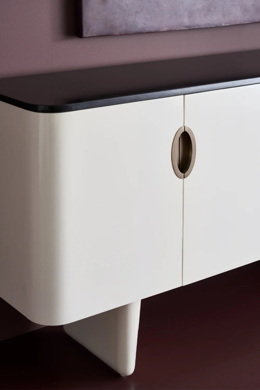 Luxury White 4-Door Sideboard European Style for Villa