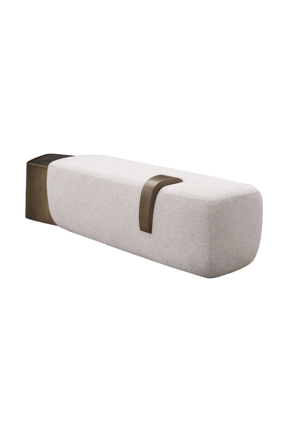 Luxury White Bench with Tray Table European Style for Villa
