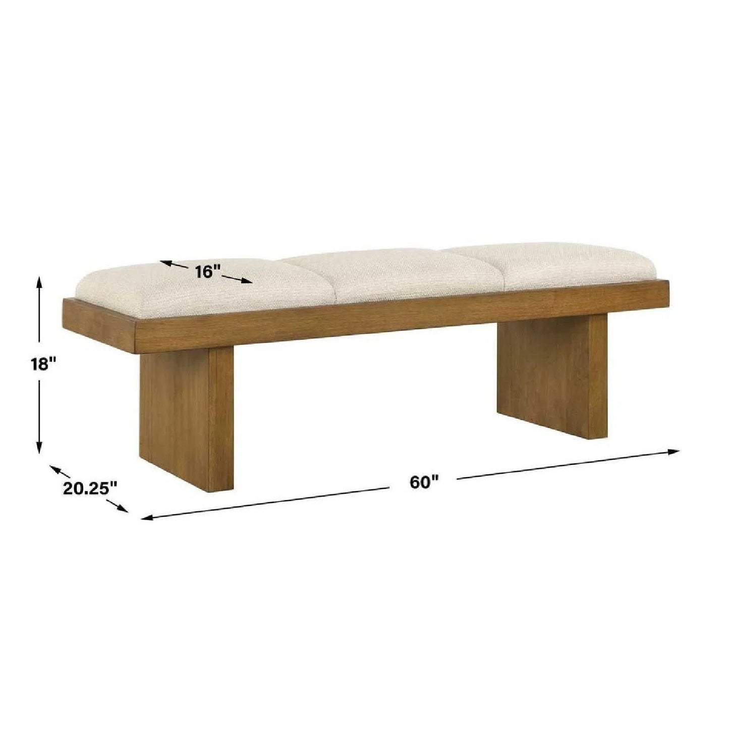 Luxury White Boucle Bench European Style for Villa