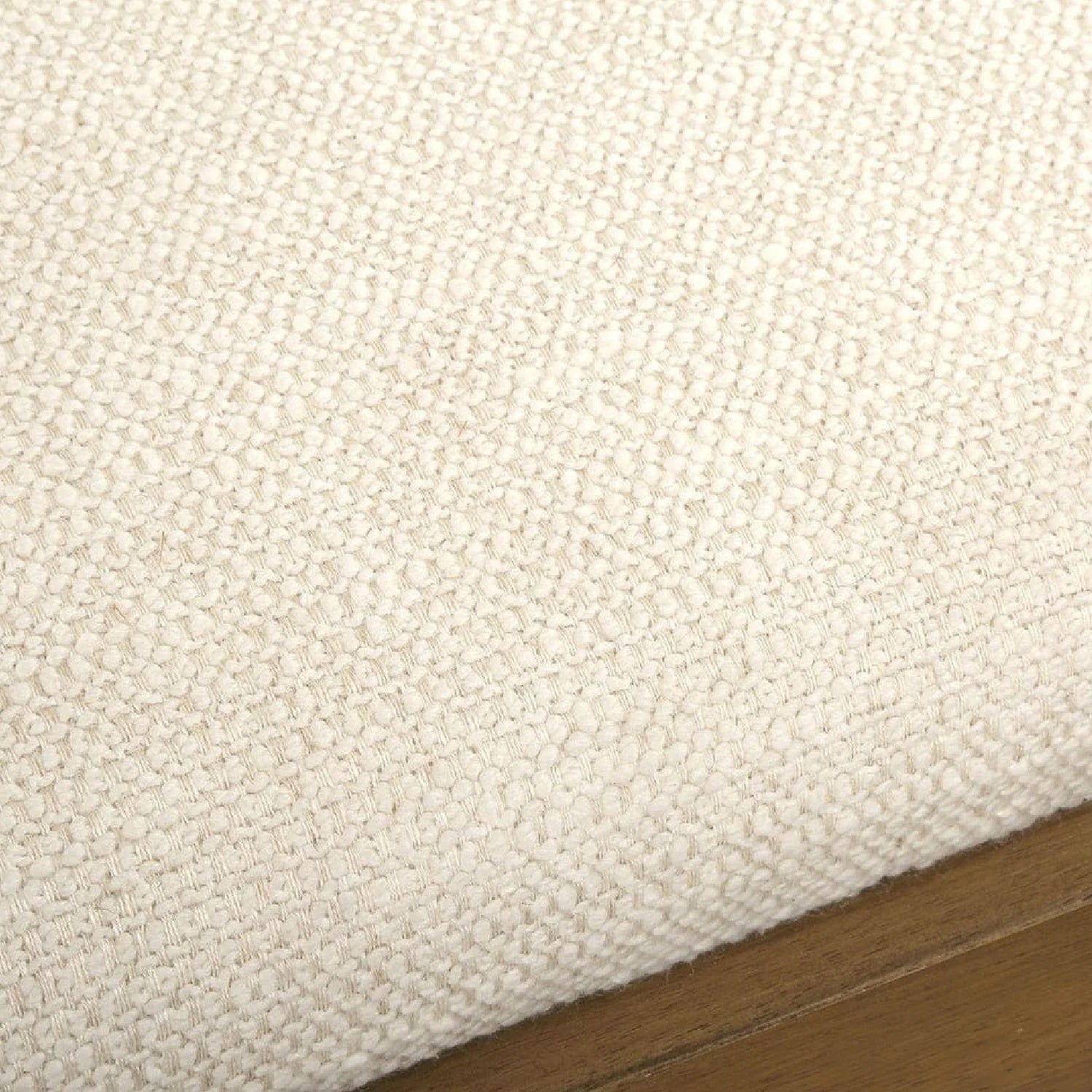 Luxury White Boucle Bench European Style for Villa