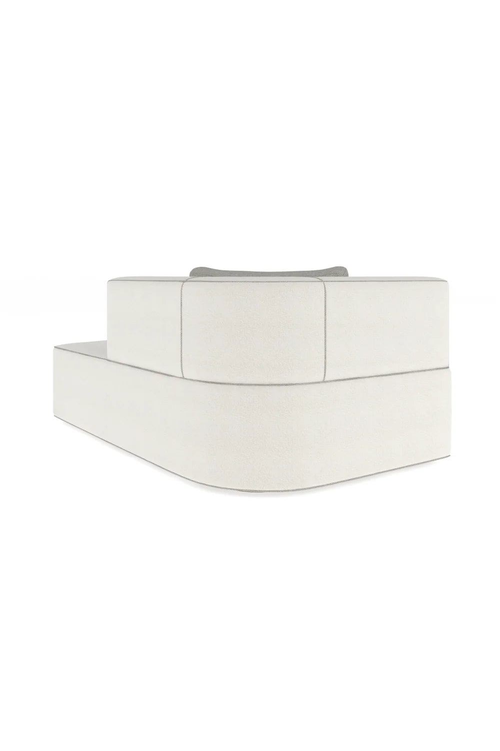 Luxury White Boucle Chaise Lounge Modern Italian Style for Villa