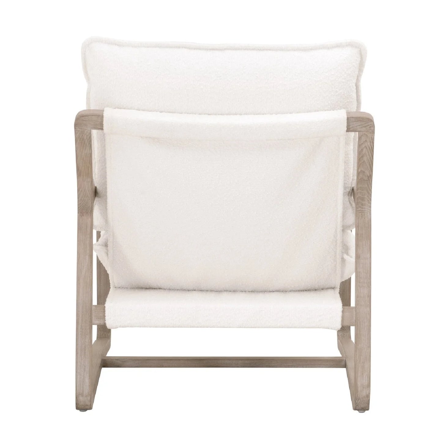 Luxury White Boucle Cushioned Club Chair Modern Italian Style for Villa
