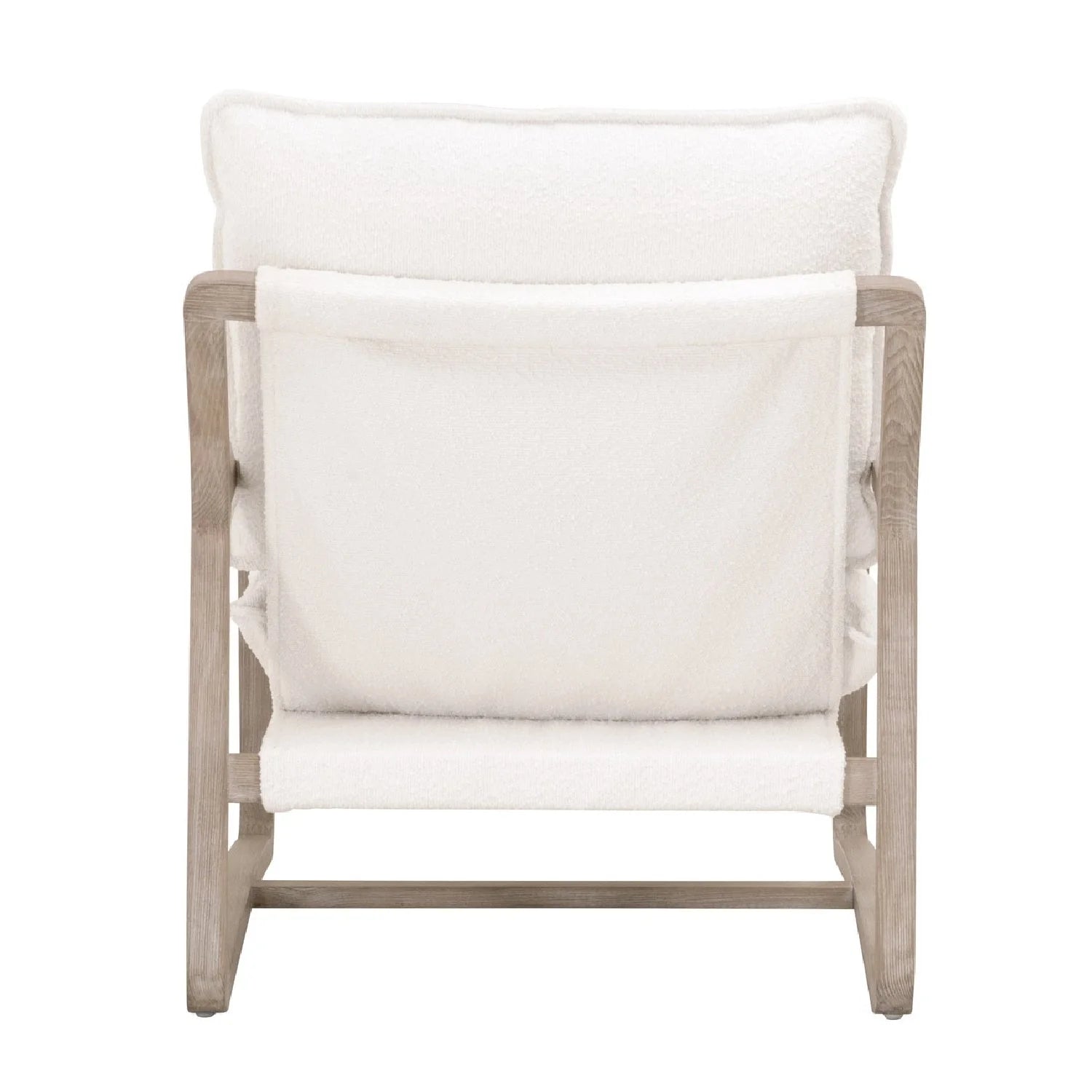 Luxury White Boucle Cushioned Club Chair Modern Italian Style for Villa