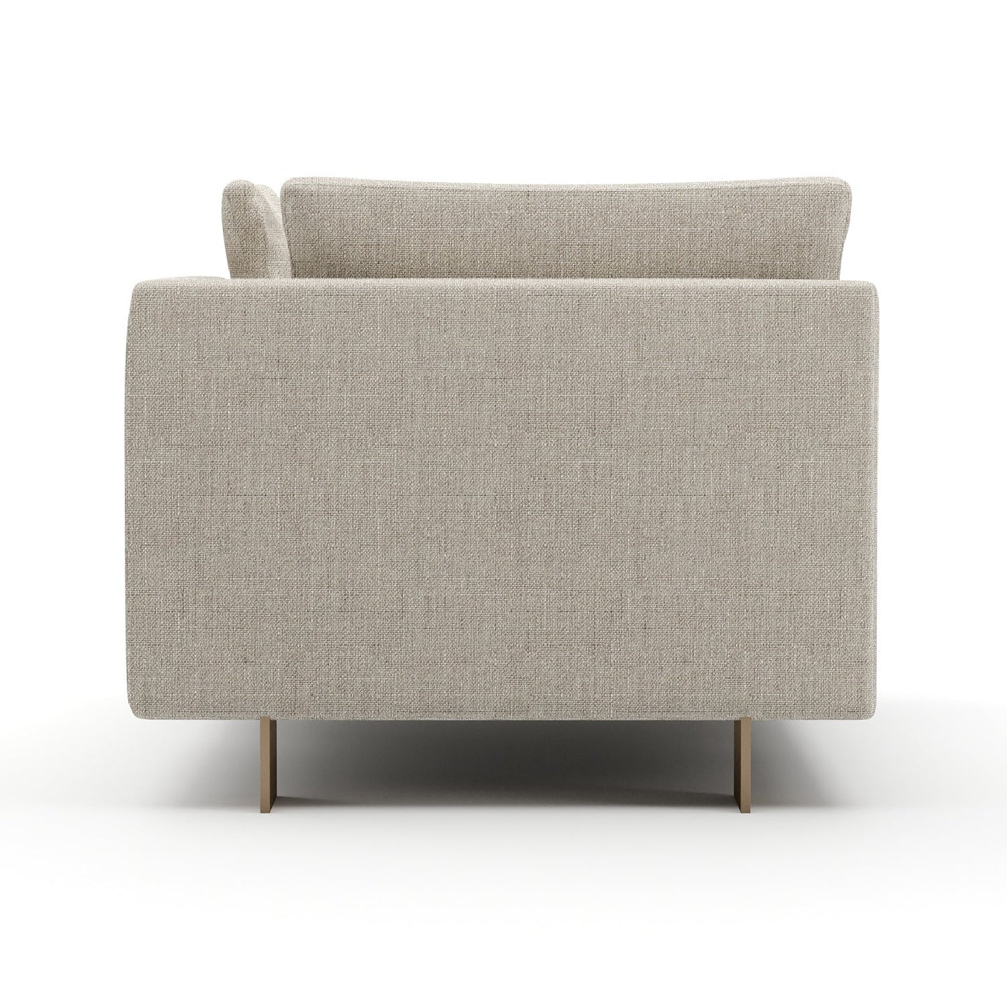 Luxury White Chenille Chaise Lounge Modern Italian Style for Villa