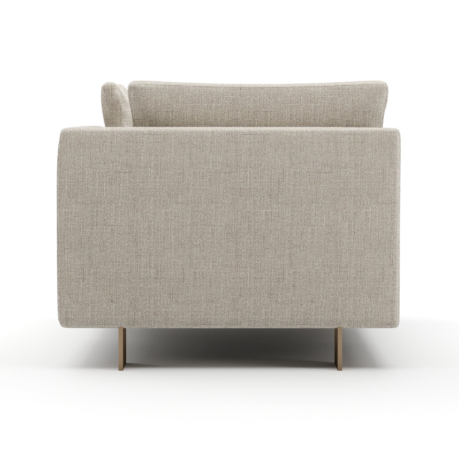 Luxury White Chenille Chaise Lounge Modern Italian Style for Villa
