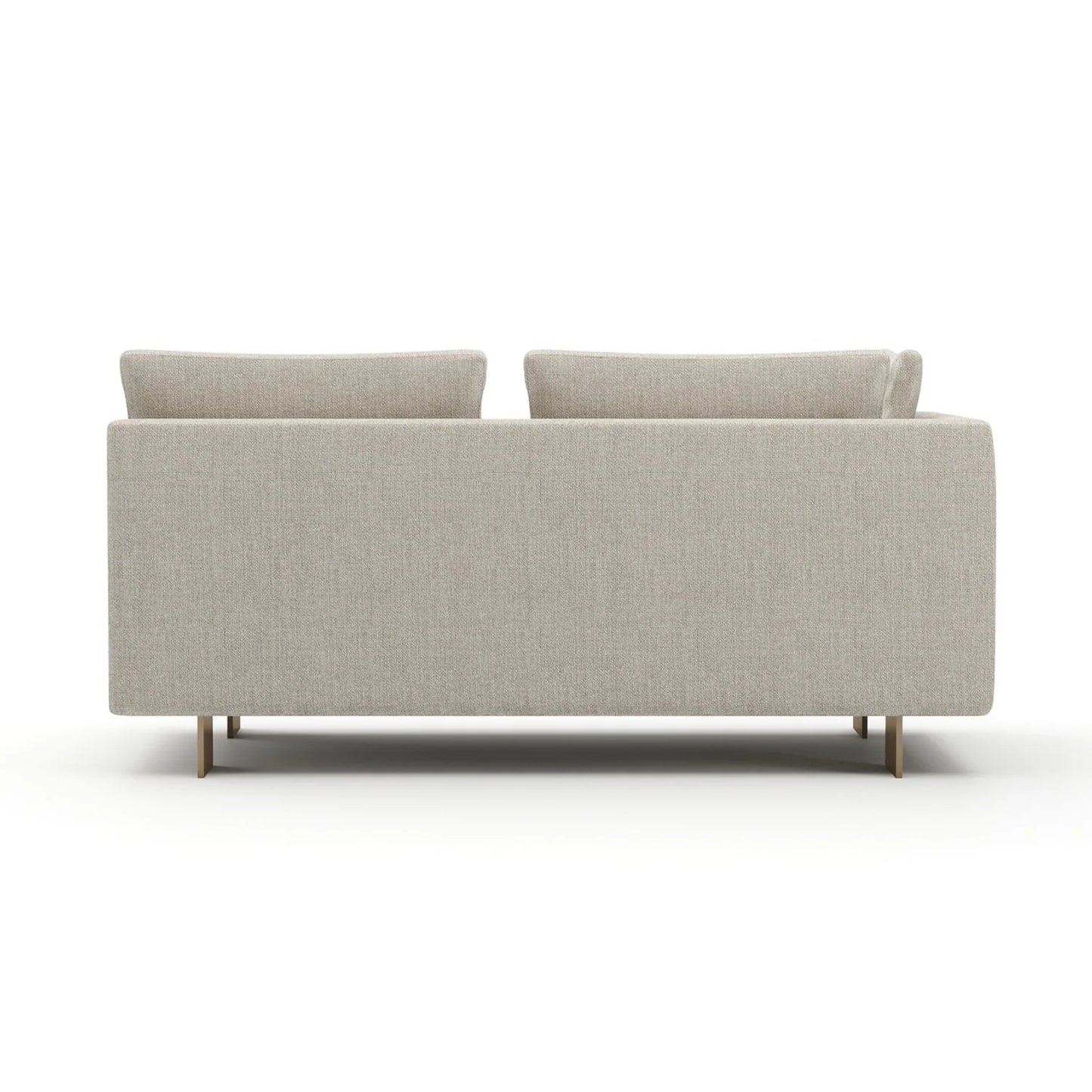 Luxury White Chenille Loveseat Modern Italian Style for Villa
