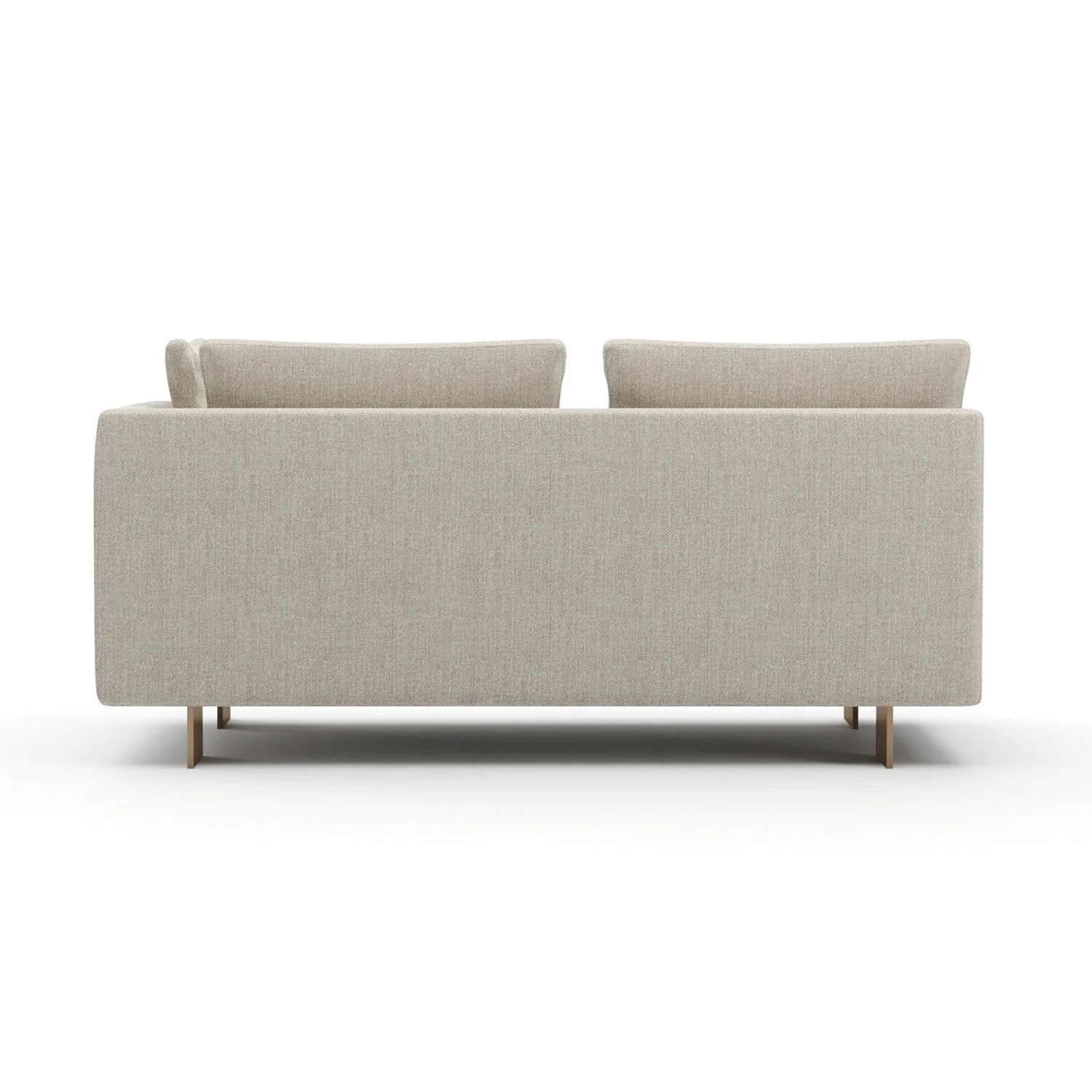 Luxury White Chenille Loveseat Modern Italian Style for Villa