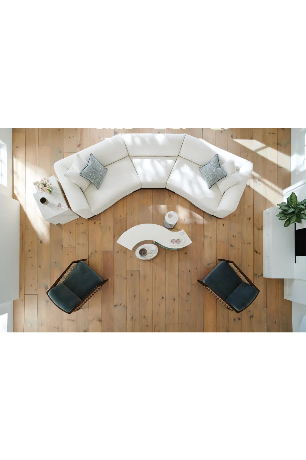 Luxury White Chenille Modular Chair Modern Italian Style for Villa