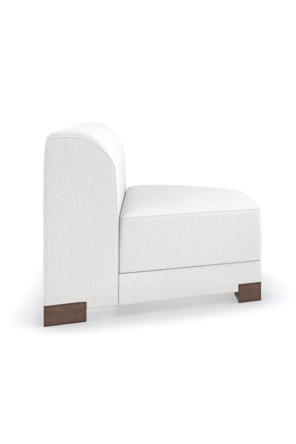 Luxury White Chenille Modular Chair Modern Italian Style for Villa