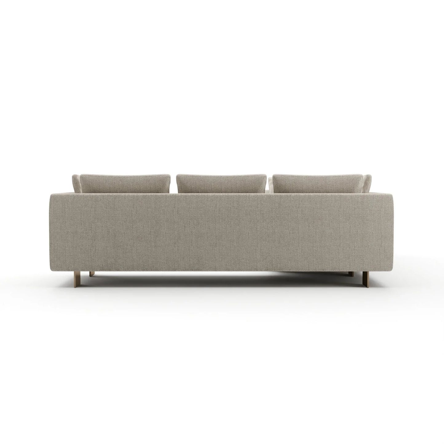 Luxury White Chenille Sectional Sofa Modern Italian Style for Villa