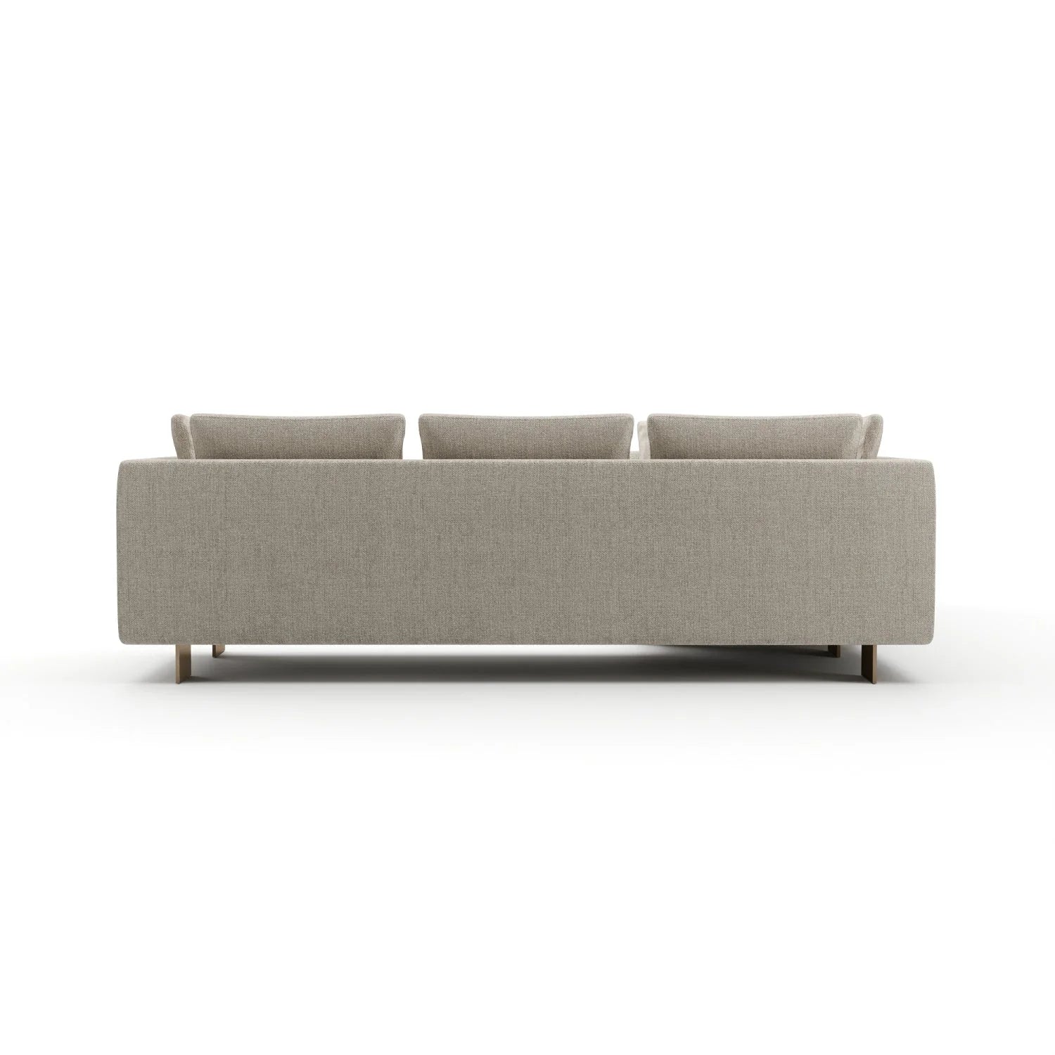 Luxury White Chenille Sectional Sofa Modern Italian Style for Villa
