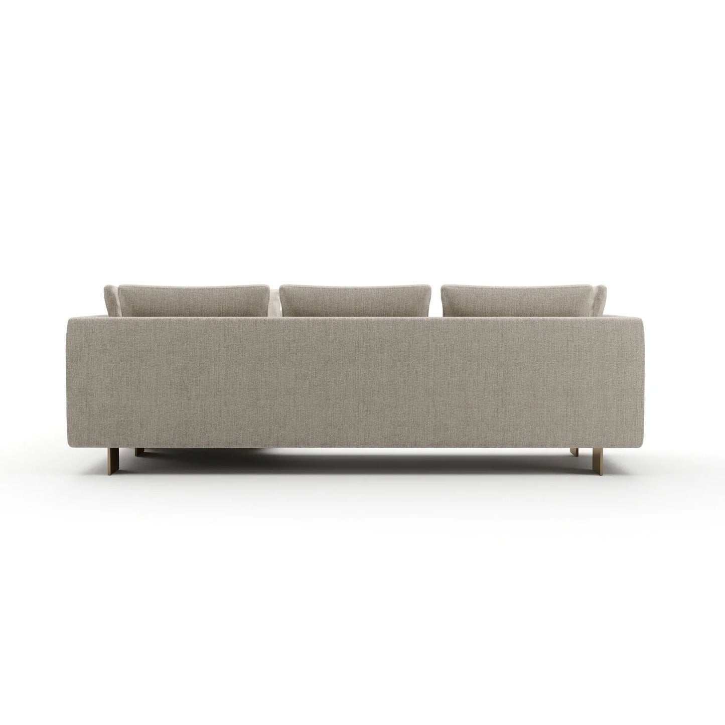 Luxury White Chenille Sectional Sofa Modern Italian Style for Villa