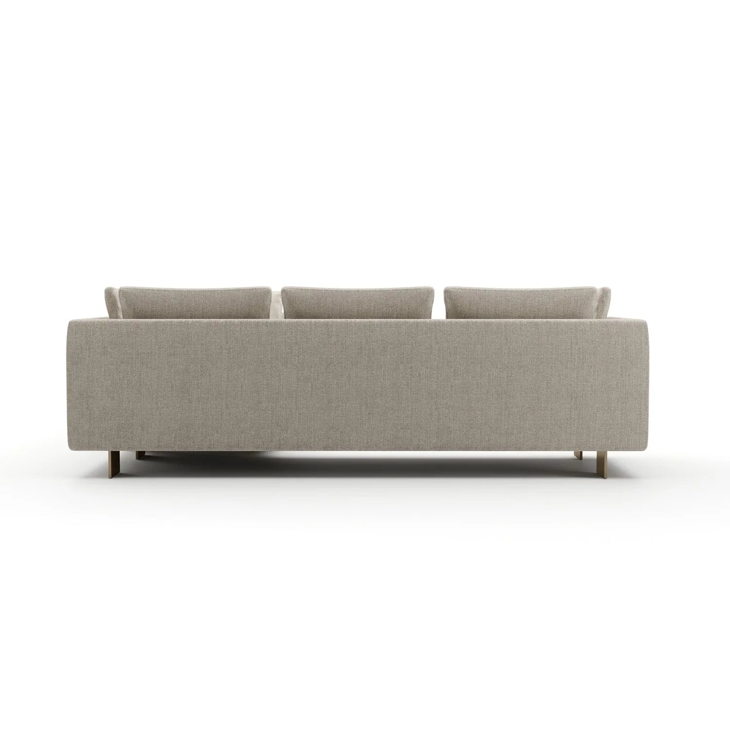 Luxury White Chenille Sectional Sofa Modern Italian Style for Villa