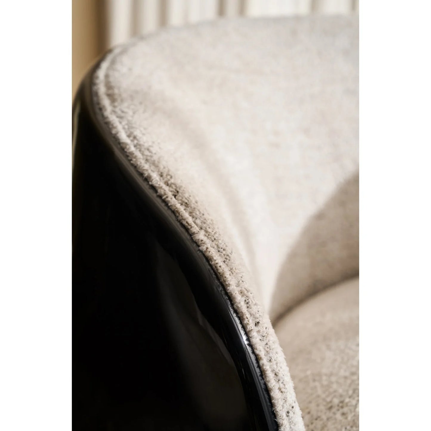Luxury White Chenille Swivel Chair Modern Italian Style for Villa