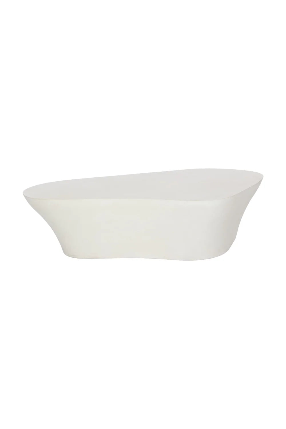 Luxury White Concrete Coffee Table Modern Italian Style for Villa