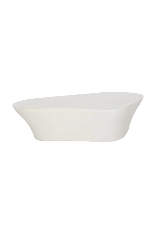 Luxury White Concrete Coffee Table Modern Italian Style for Villa