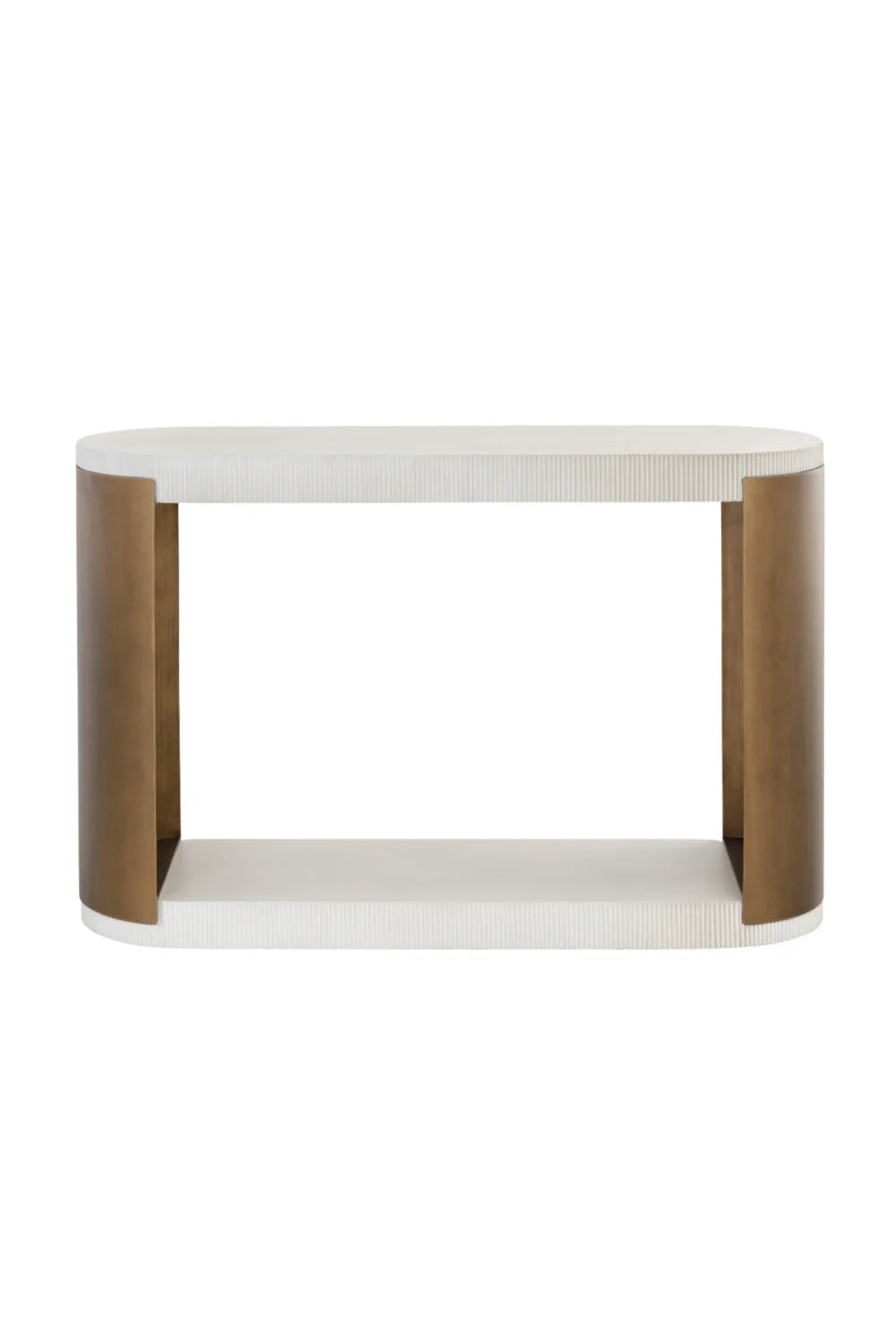 Luxury White Concrete Console Table Modern Italian Style for Villa