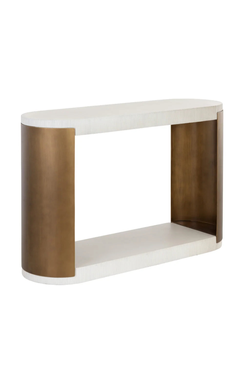 Luxury White Concrete Console Table Modern Italian Style for Villa