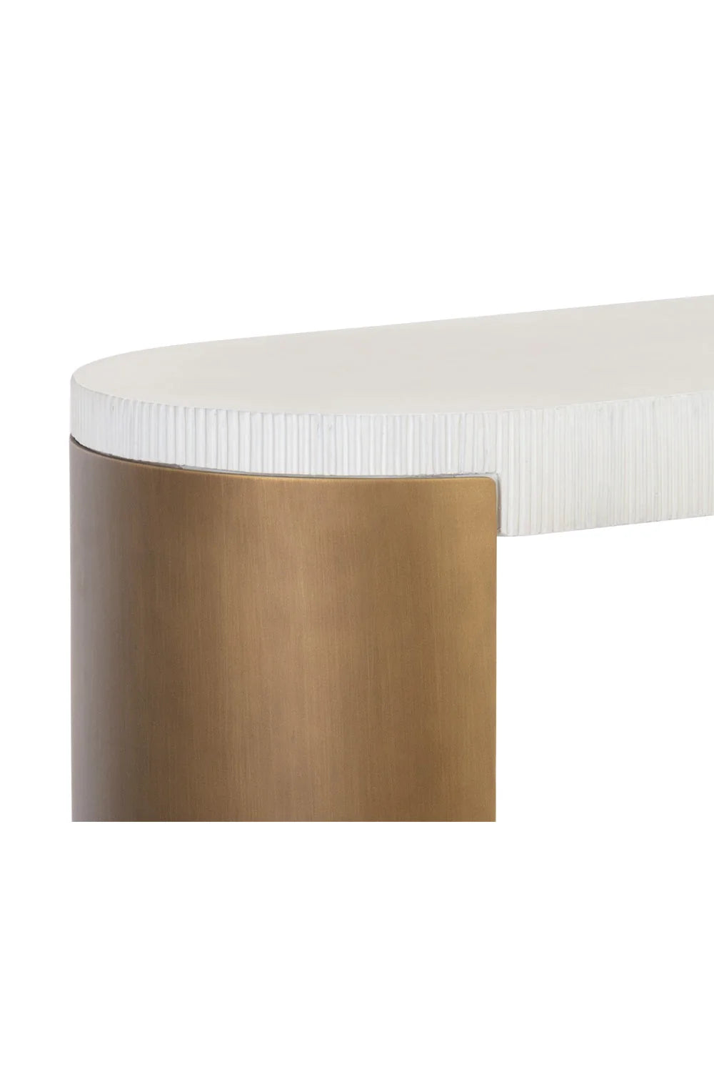 Luxury White Concrete Console Table Modern Italian Style for Villa