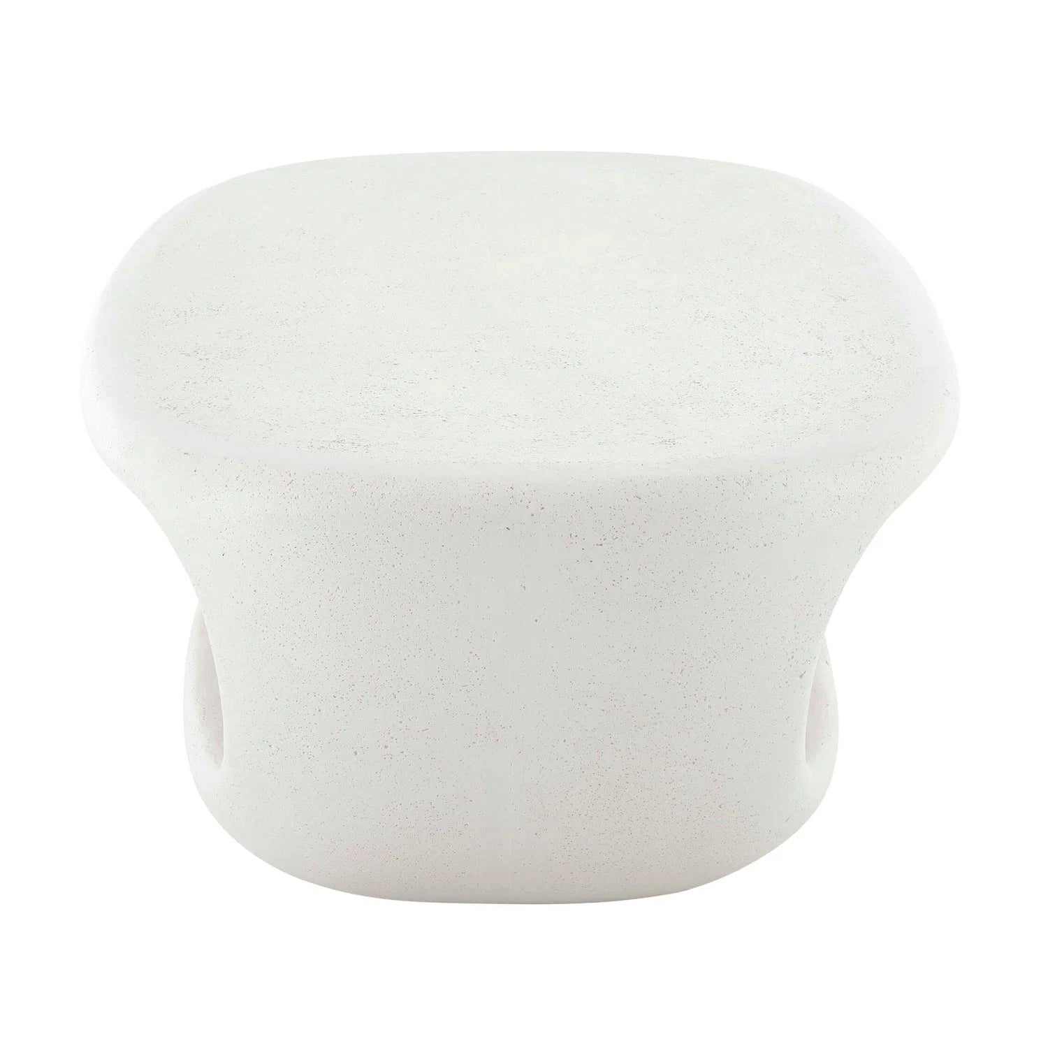Luxury White Concrete Rectangular Coffee Table Modern Italian Style for Villa