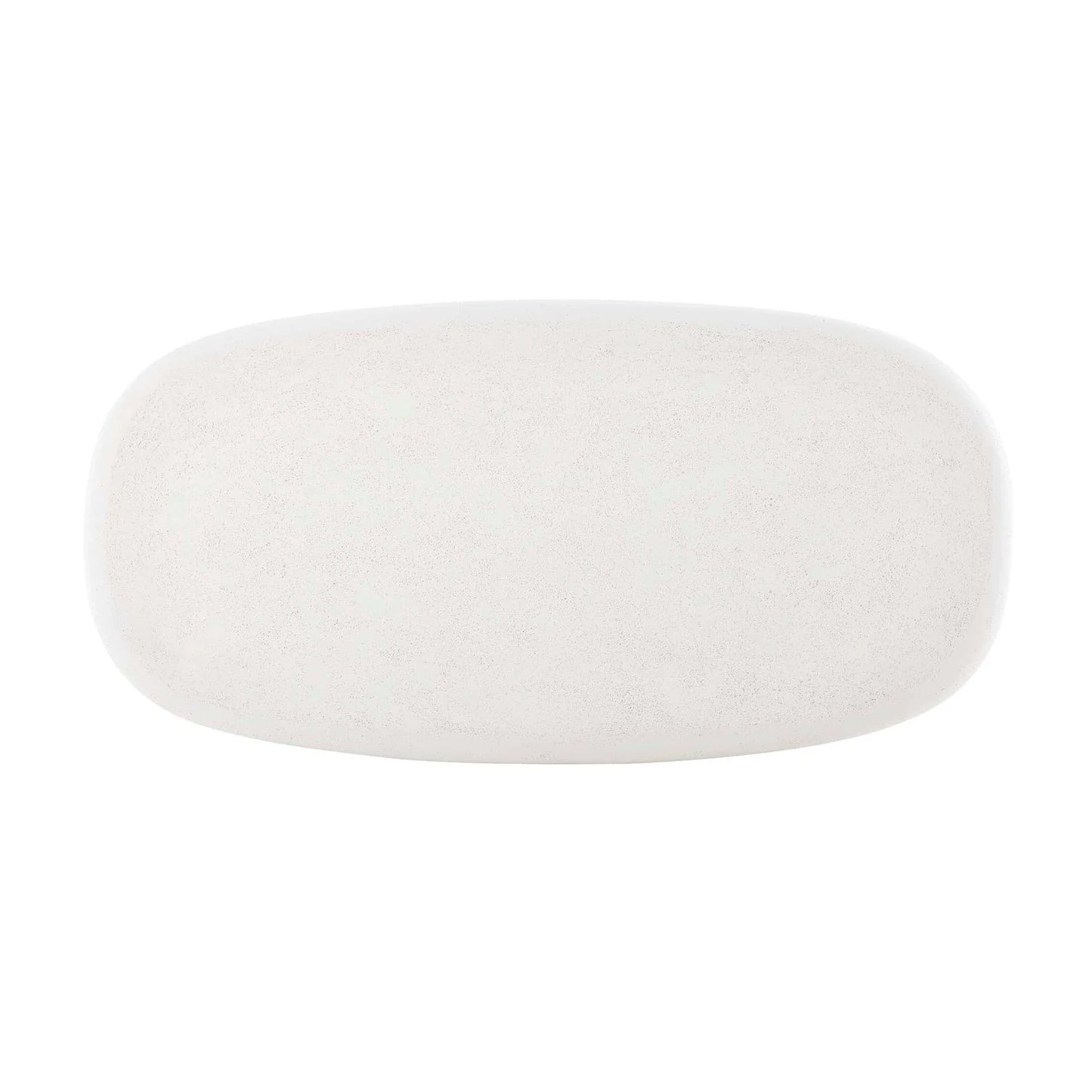 Luxury White Concrete Rectangular Coffee Table Modern Italian Style for Villa