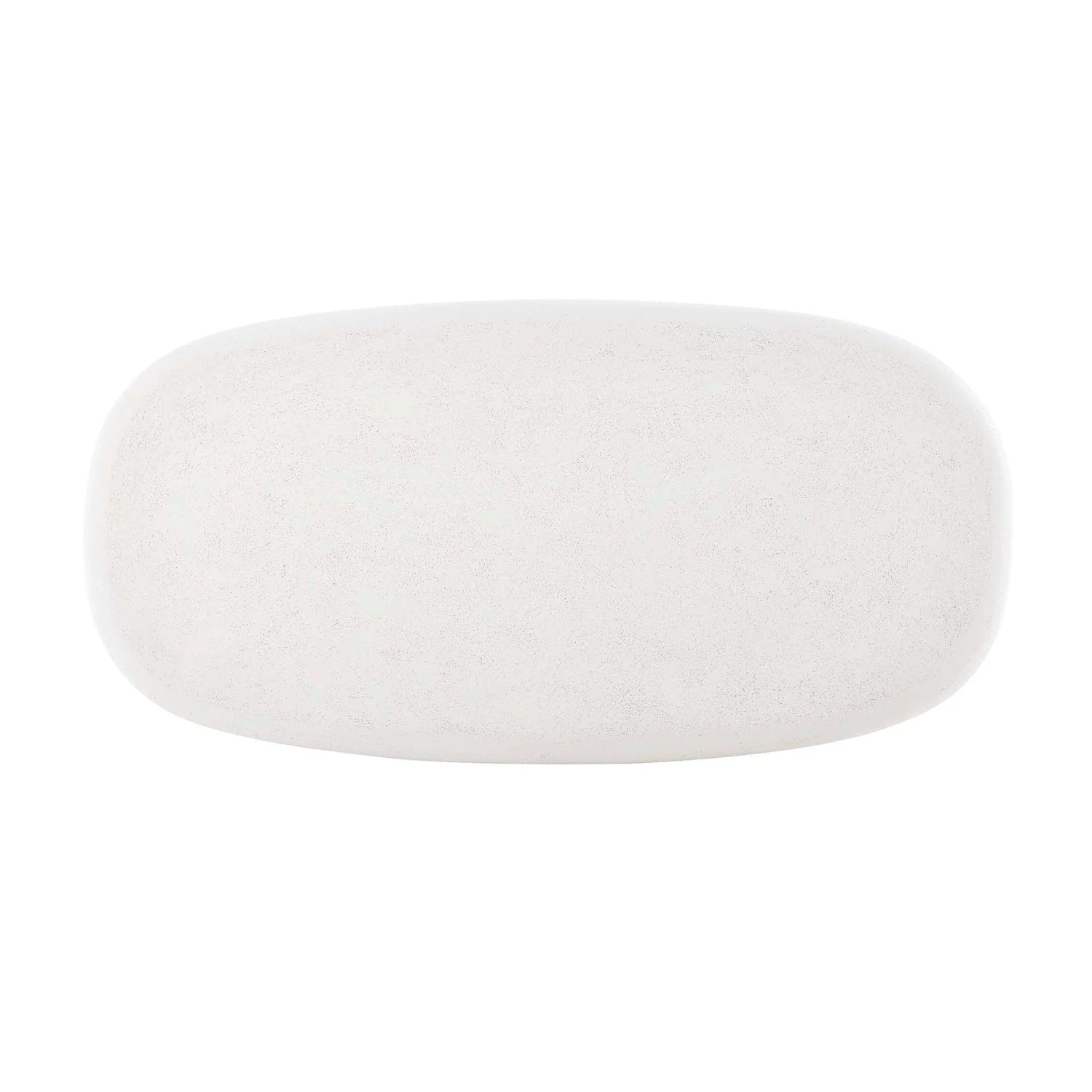 Luxury White Concrete Rectangular Coffee Table Modern Italian Style for Villa