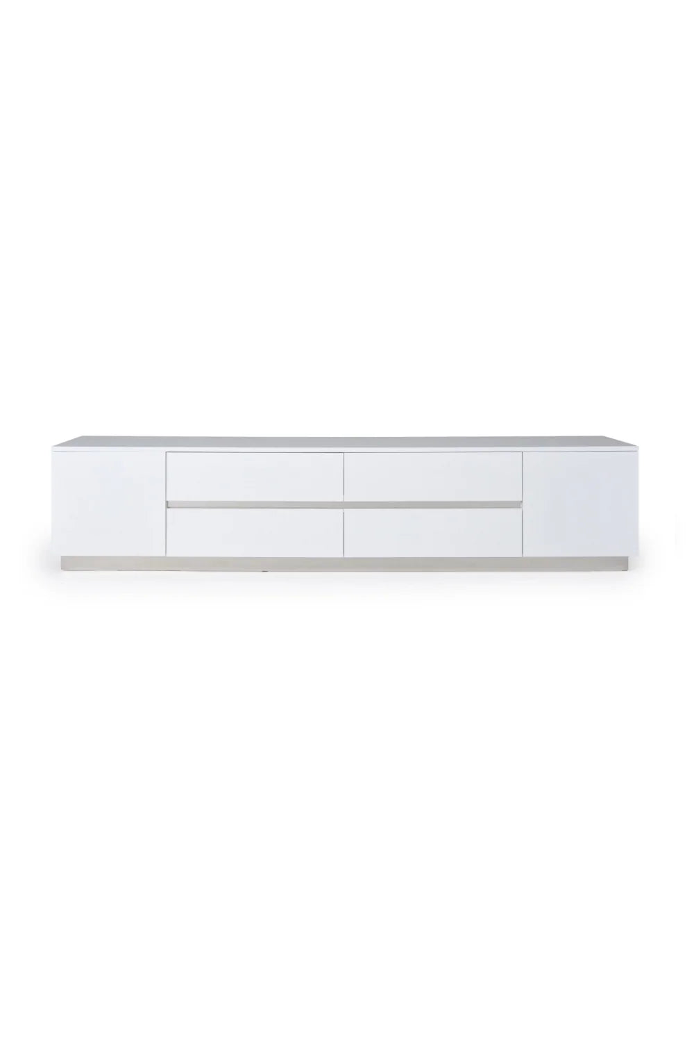 Luxury White Crocodile Textured Sideboard Modern Italian Style for Villa