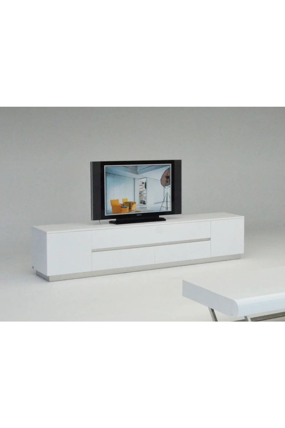 Luxury White Crocodile Textured Sideboard Modern Italian Style for Villa