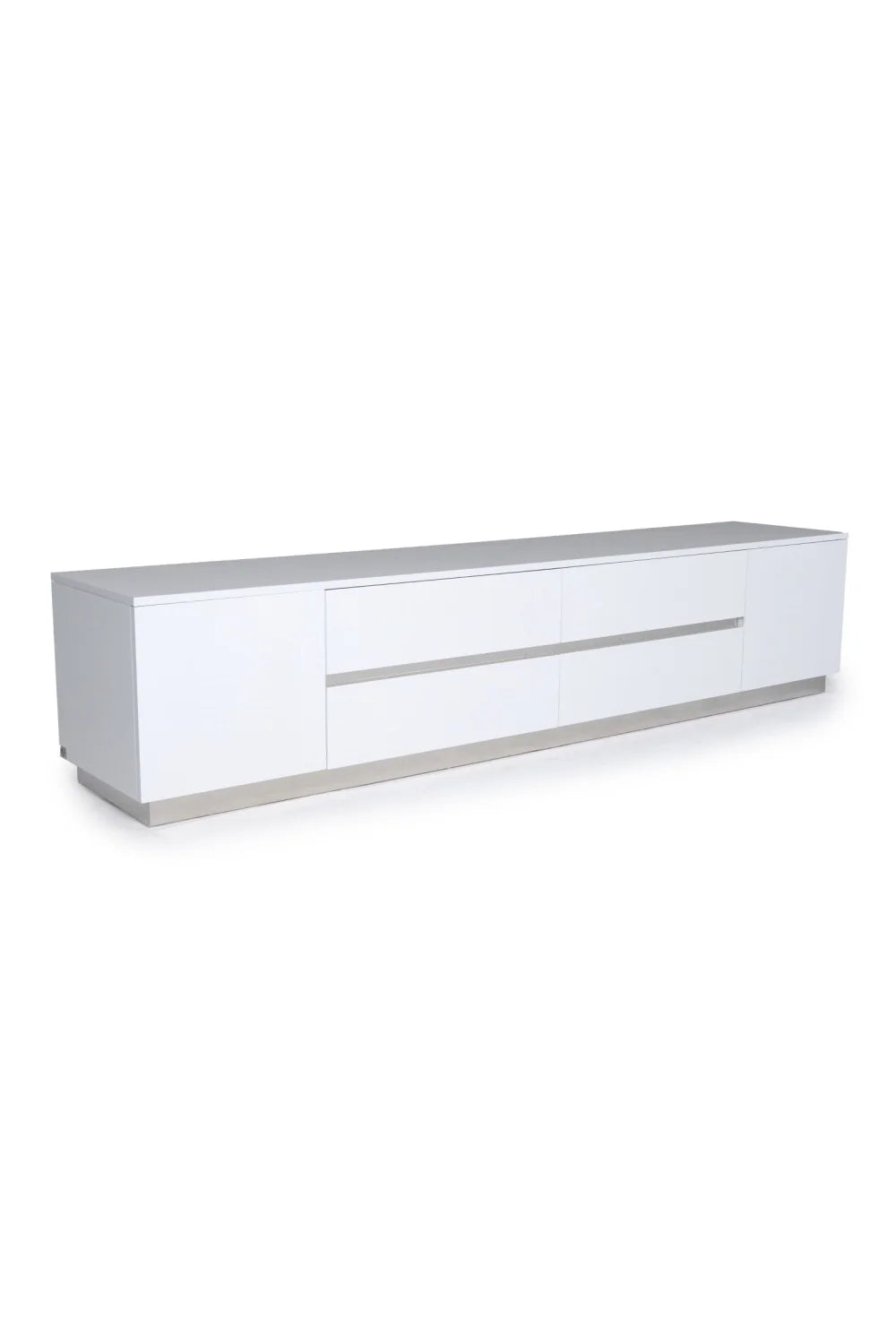 Luxury White Crocodile Textured Sideboard Modern Italian Style for Villa