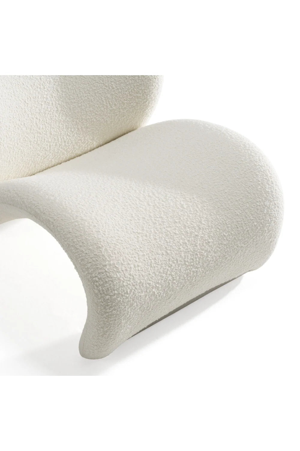 Luxury White Curved Accent Chair Modern Italian Style for Villa