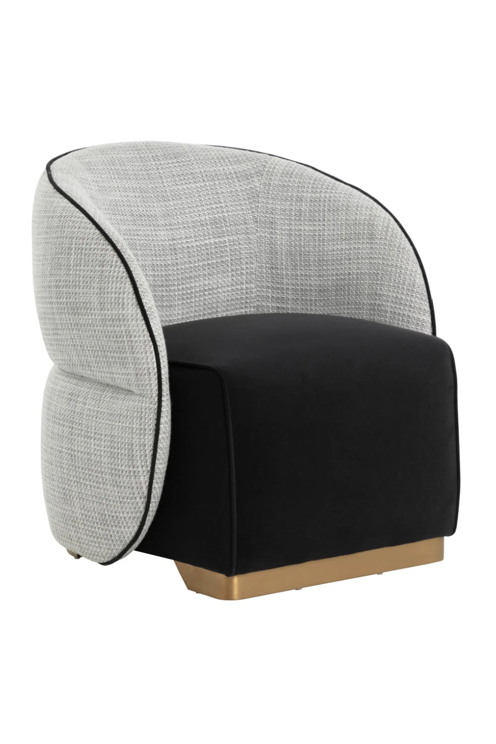 Luxury White Curved Lounge Chair Modern Italian Style for Villa