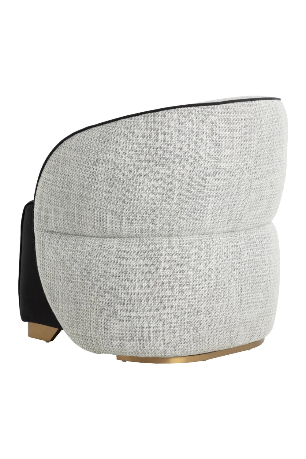 Luxury White Curved Lounge Chair Modern Italian Style for Villa