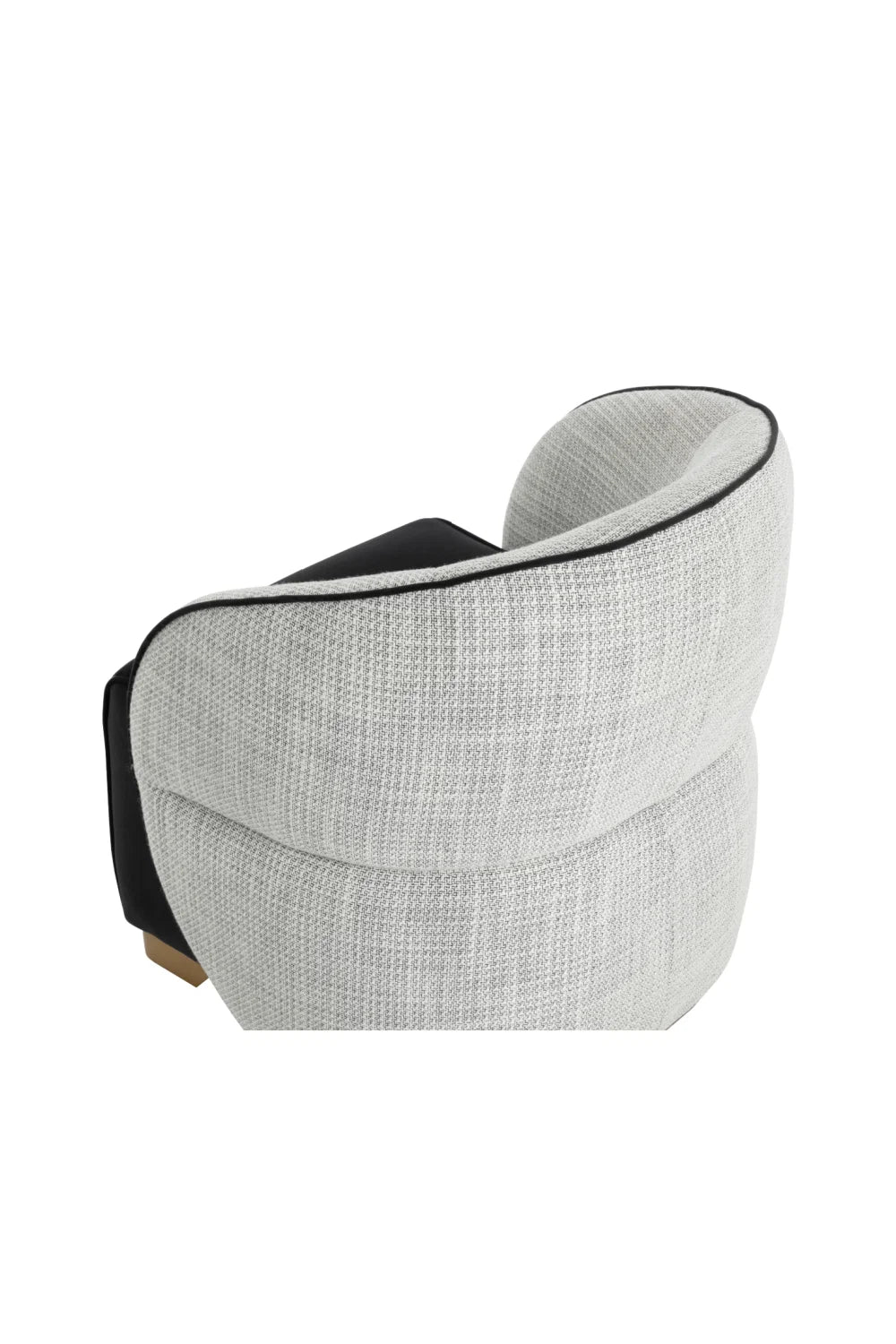 Luxury White Curved Lounge Chair Modern Italian Style for Villa