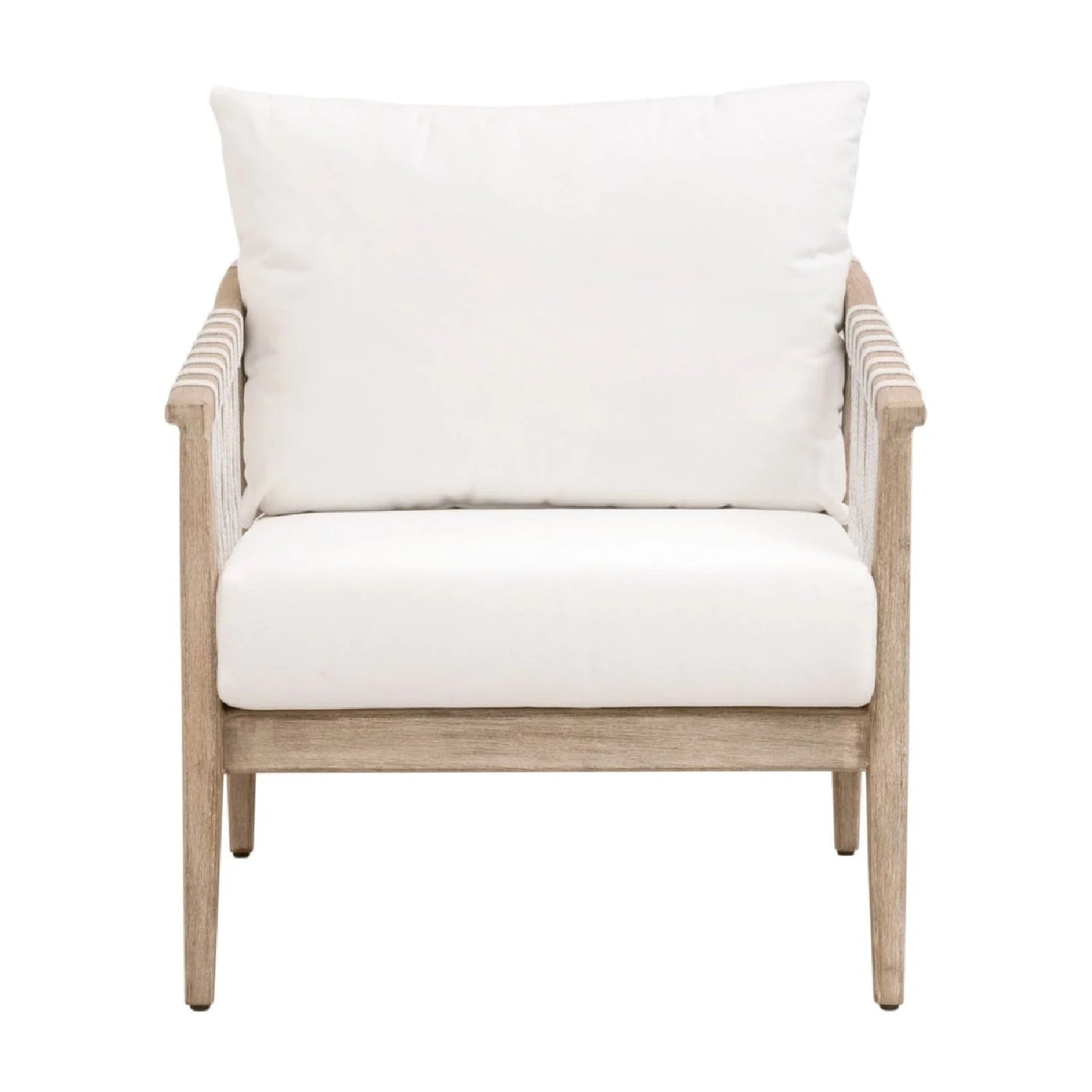 Luxury White Cushioned Club Chair European Style for Villa