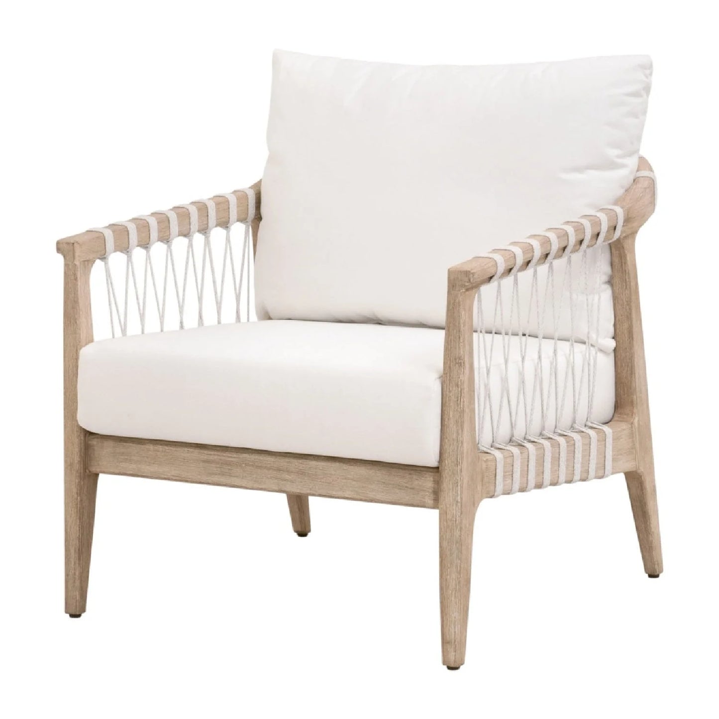 Luxury White Cushioned Club Chair European Style for Villa