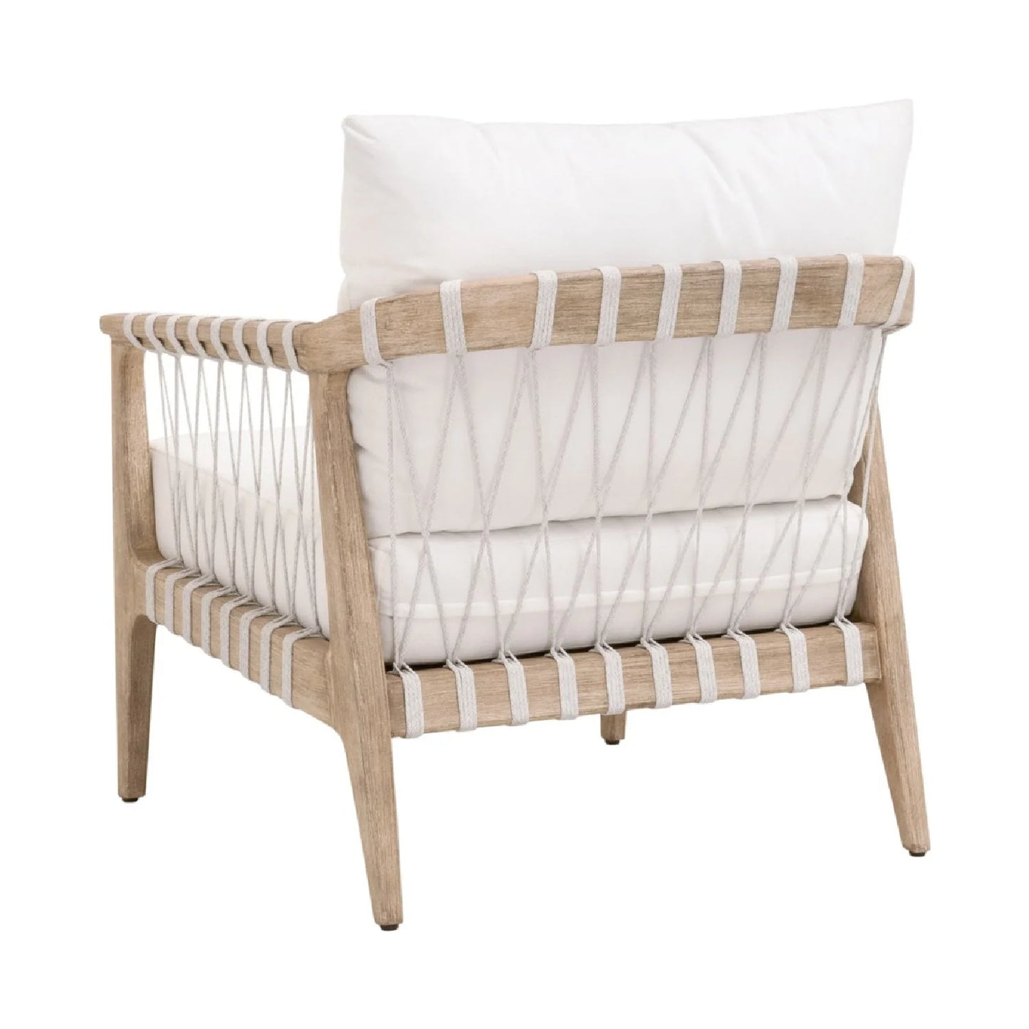 Luxury White Cushioned Club Chair European Style for Villa