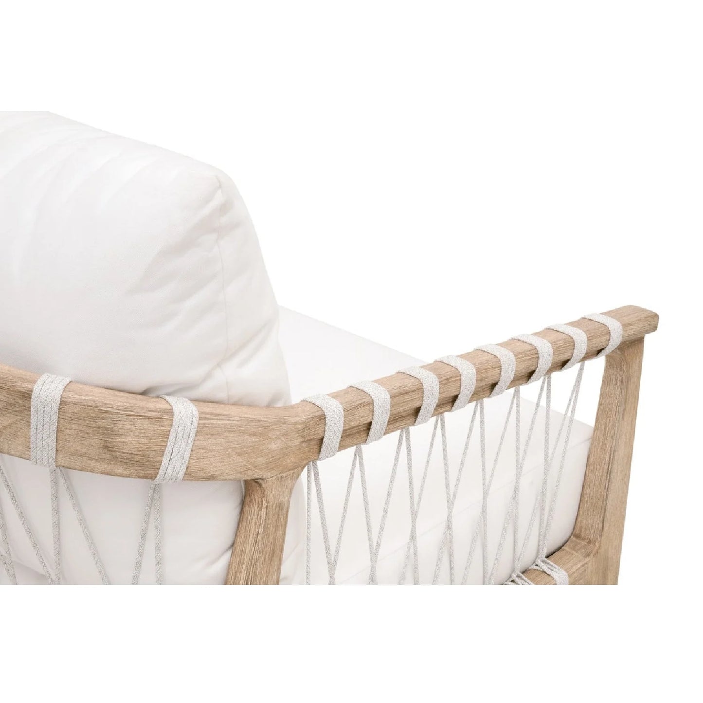 Luxury White Cushioned Club Chair European Style for Villa