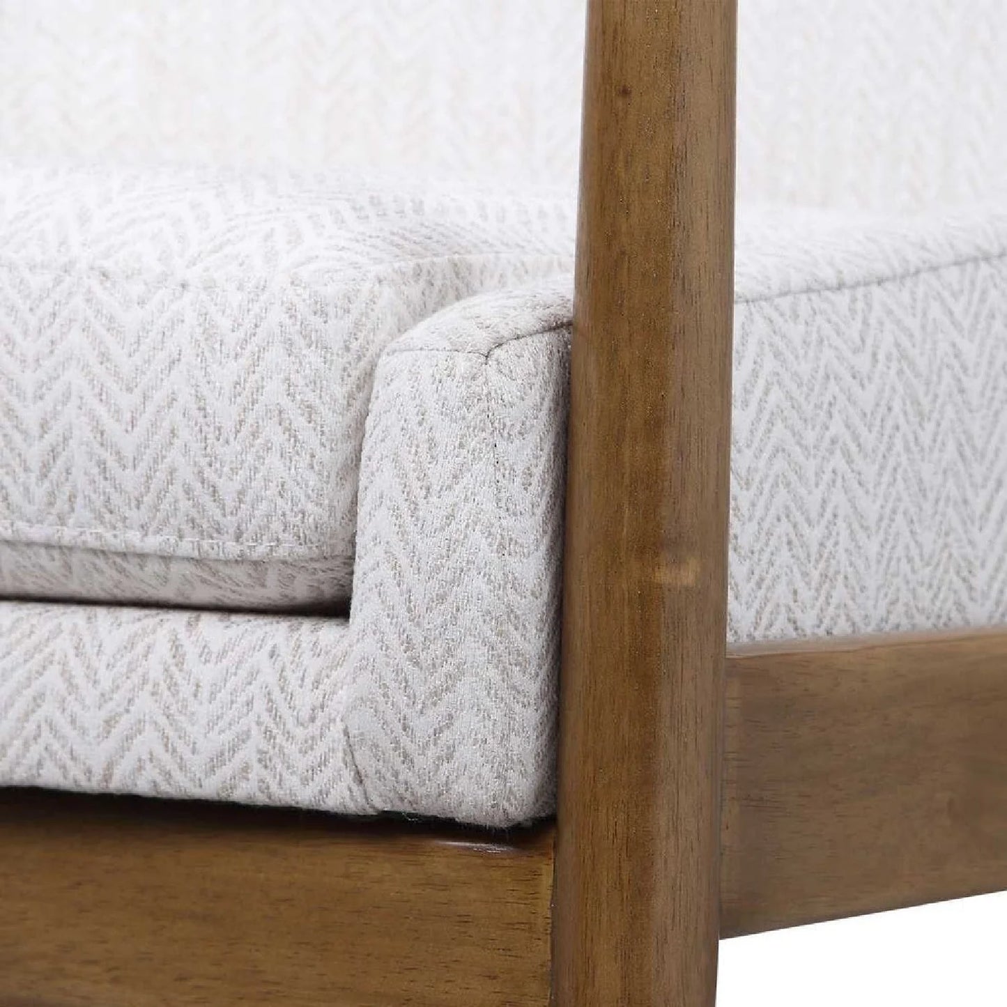 Luxury White Fabric Accent Chair European Style for Villa