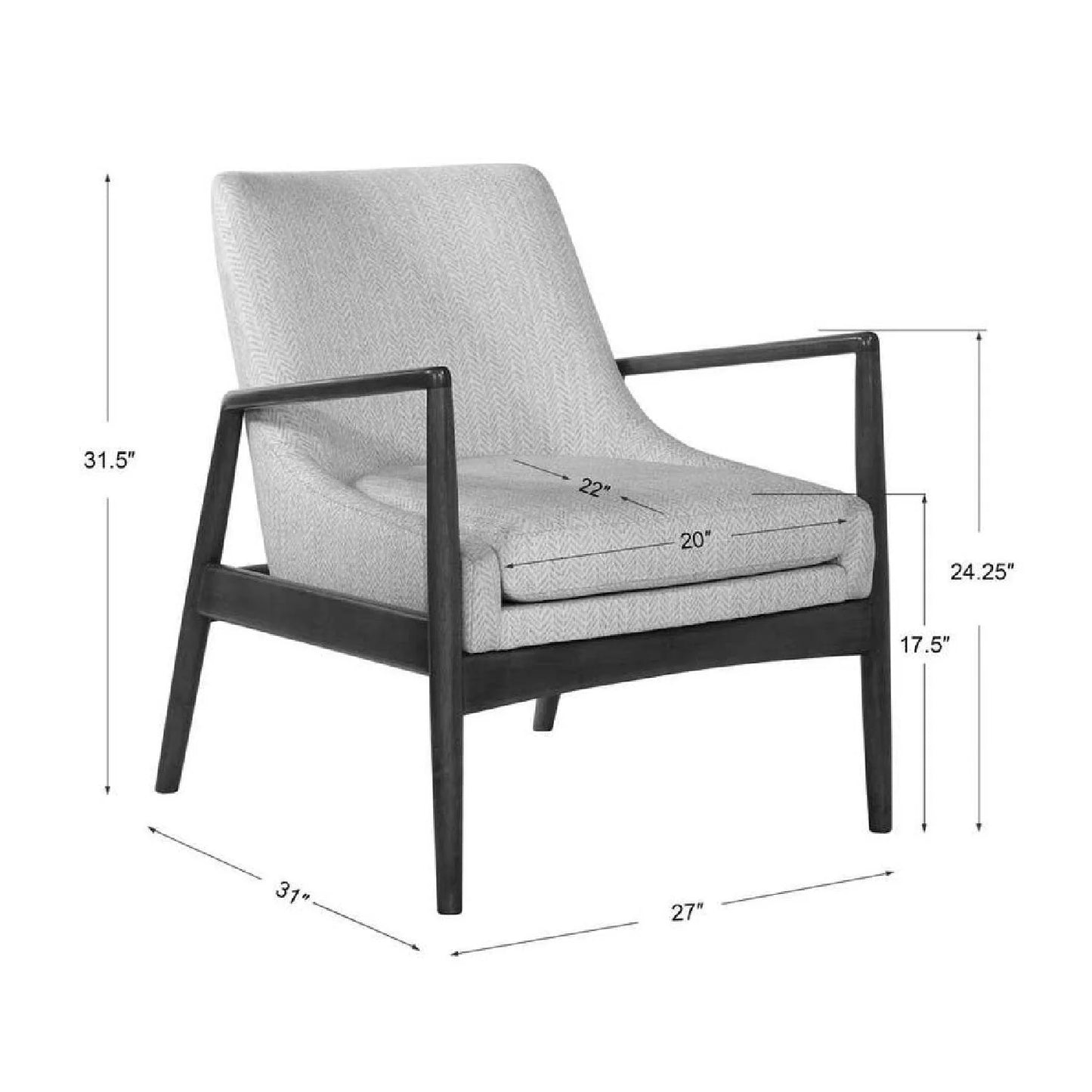 Luxury White Fabric Accent Chair European Style for Villa