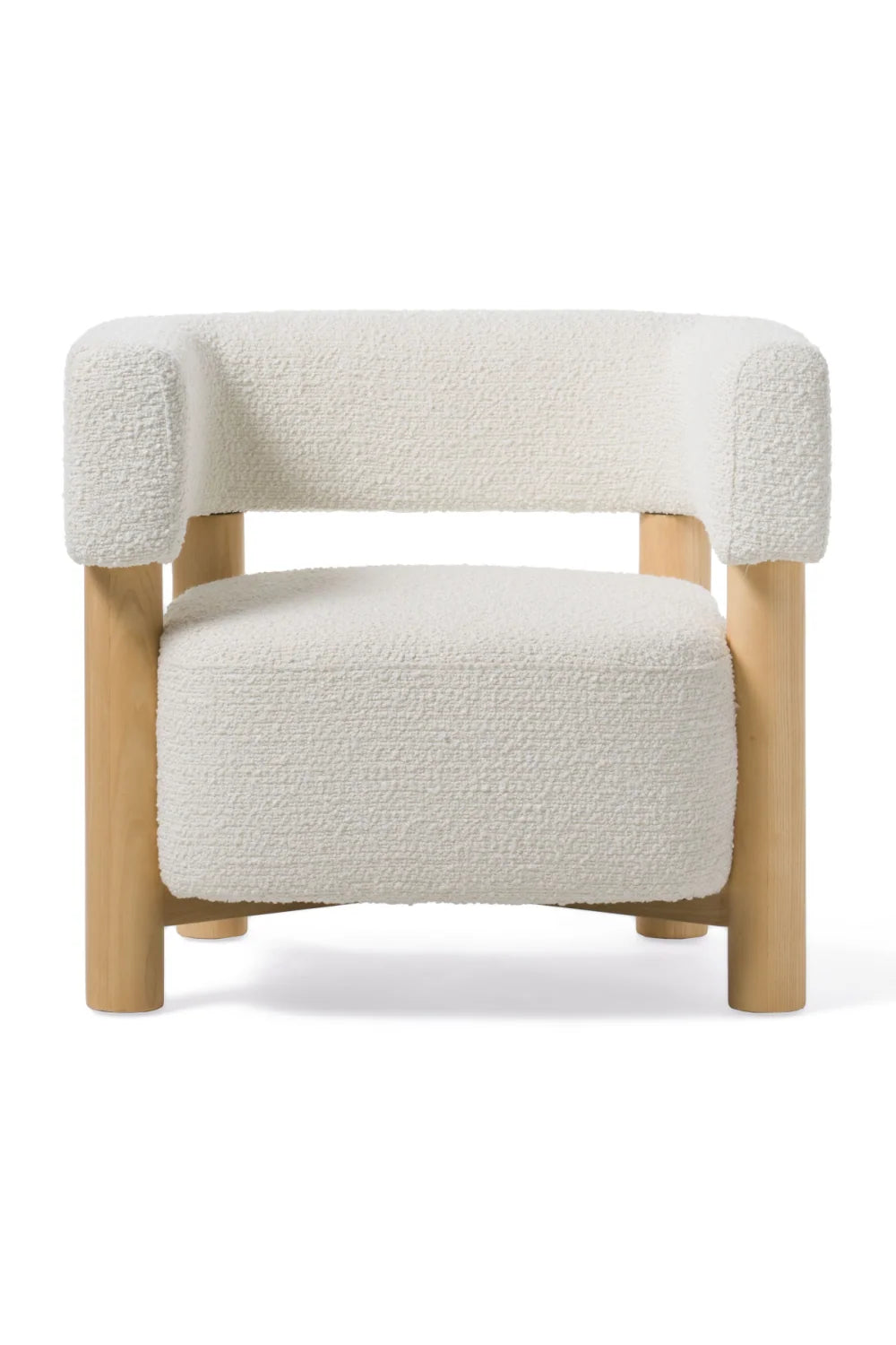 Luxury White Fabric Accent Chair Modern Italian Style for Villa