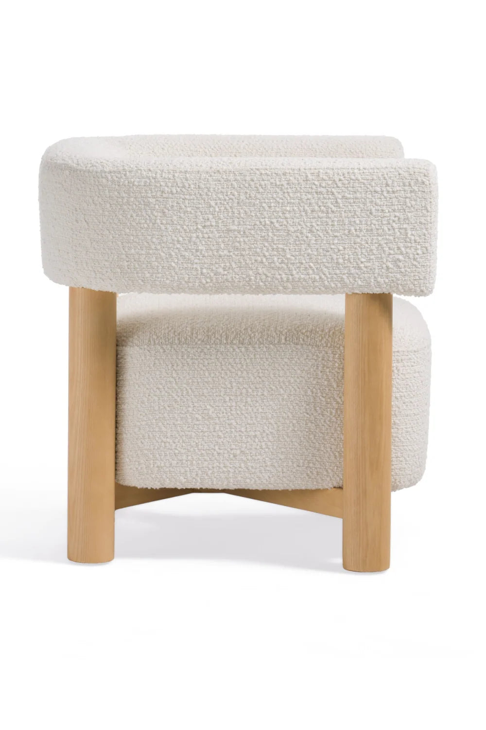 Luxury White Fabric Accent Chair Modern Italian Style for Villa