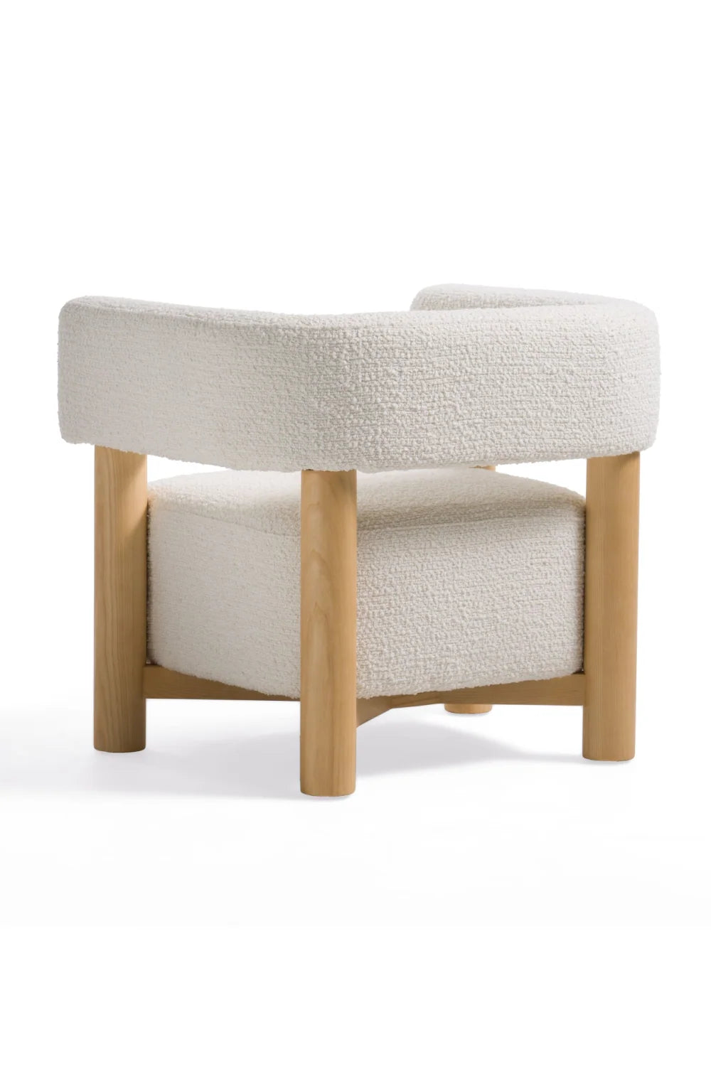 Luxury White Fabric Accent Chair Modern Italian Style for Villa