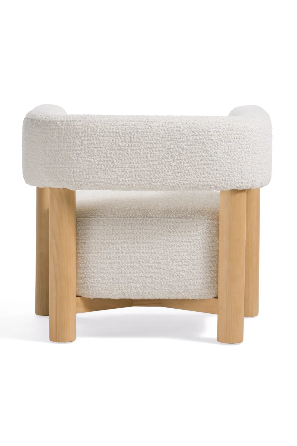 Luxury White Fabric Accent Chair Modern Italian Style for Villa