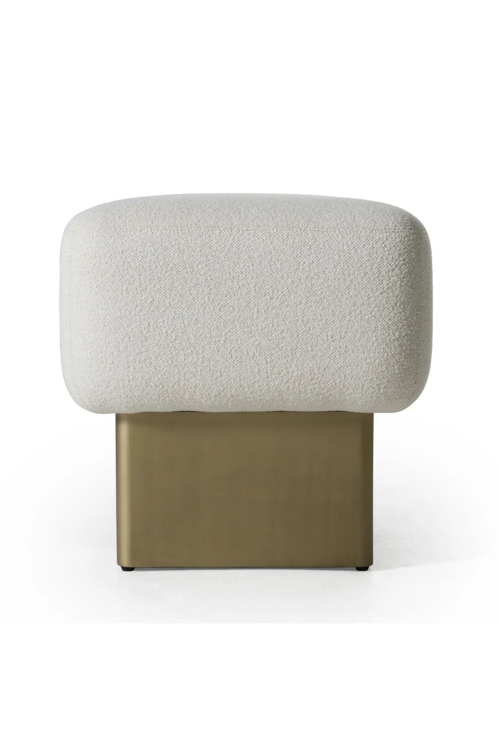 Luxury White Fabric Bench European Style for Villa